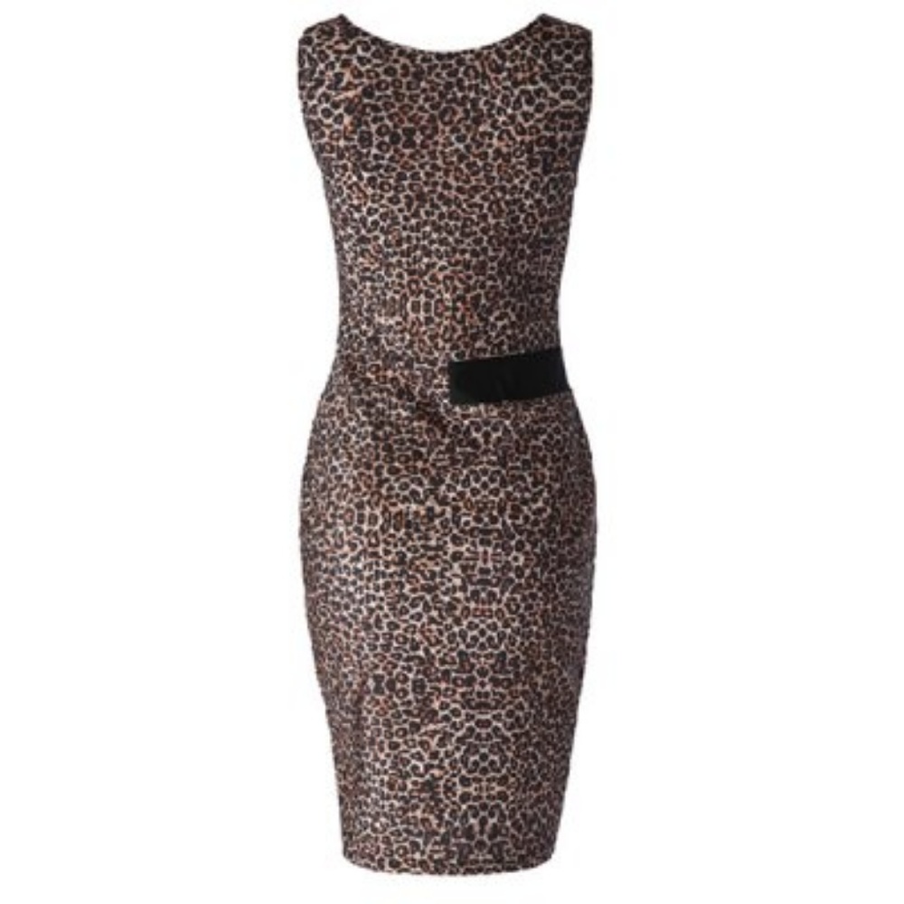 Sleeveless Leopard print dress
